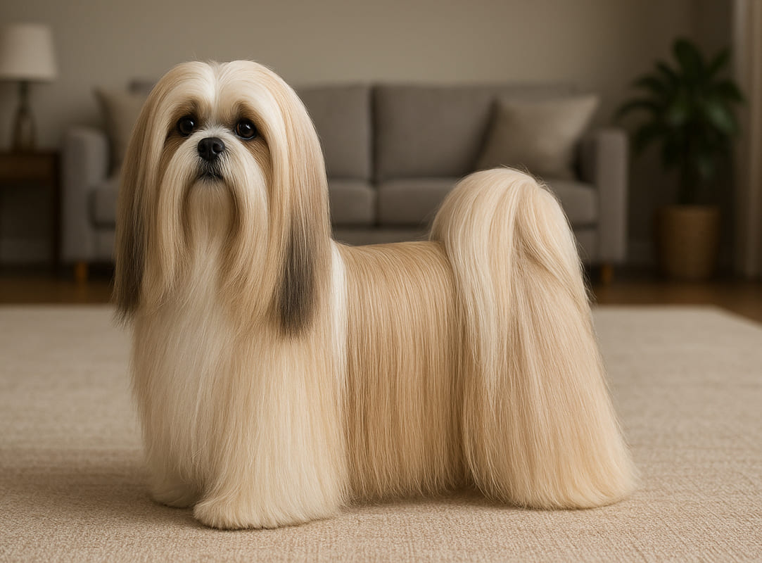 Perfil Canino - Pelagem exuberante do Lhasa